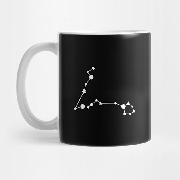 Pisces Zodiac Constellation in White by Kelly Gigi